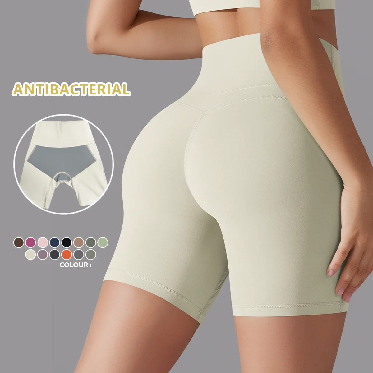 New High Waist Custom Logo Women Gym Sportswear Fitness Butt Lift Smart Stretch Jogger Athletic Workout Training Yoga Shorts