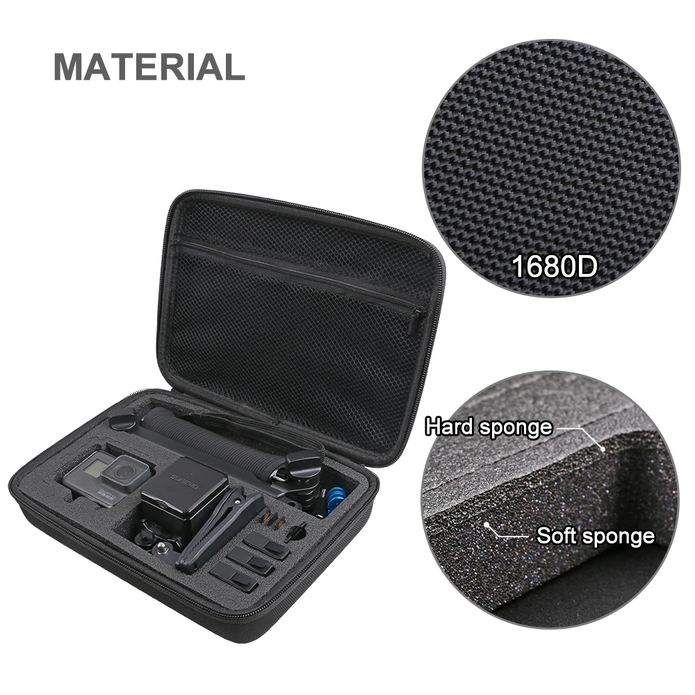 
SUREWO Medium Carrying Case Compatible with GoPro Hero 7 6 5 Black,APEMAN/AKASO/DJI Omso Action and More 