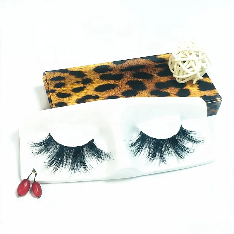 

Factory Wholesale 25mm long Mink Eyelashes Real 3D Mink Lashes Customizable packaging, Black color