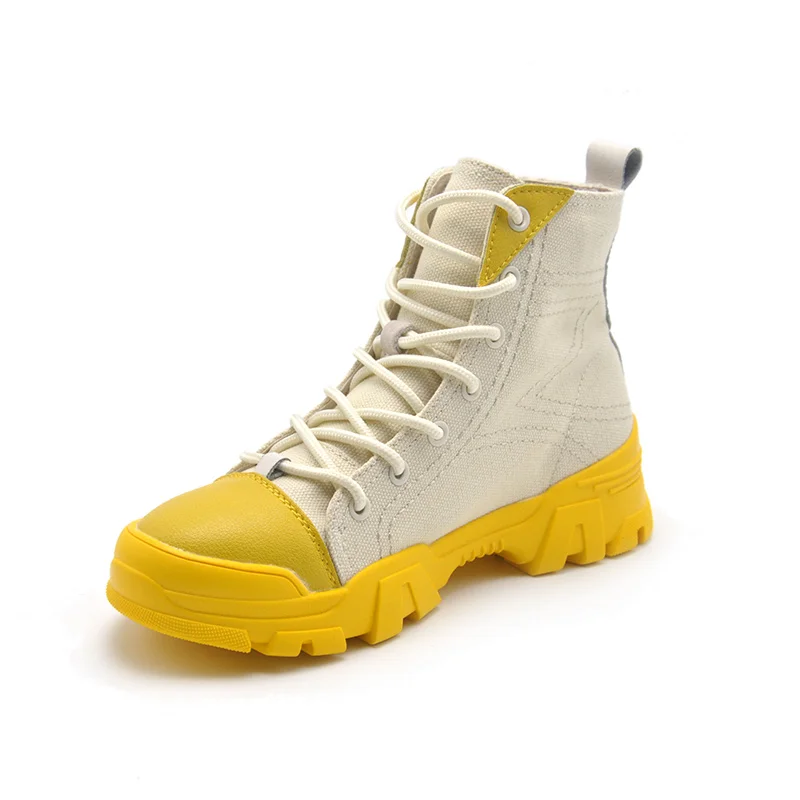 

new fashion rubber outsole lace up canvas ankle women boots, Wine or customized