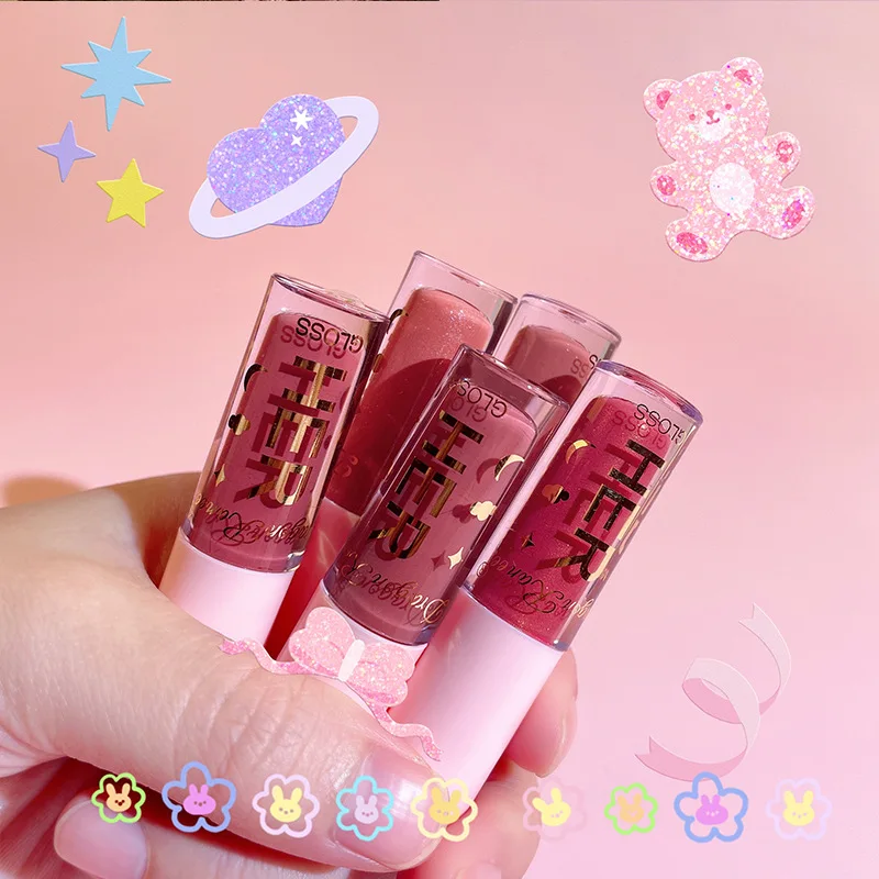 

Glossy Mirror Water Lip Glaze Lipstick Female Student Honey Moisturizing Glaze Dudu Jelly Glass Lip tint HH