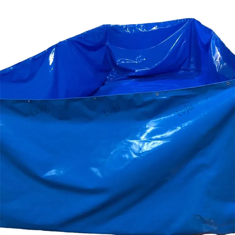 

Lvju Tarpaulin Fish Tank Pond Heavy Duty Pvc Tarpaulin Fish Farming Tank, Light blue/green/black/red/custom