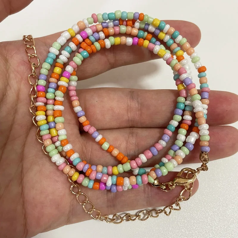 

wholesale bulk seed beads weight loss body jewelry women belly chain Ghana African crystal waist beads with gold clasp, Colorful