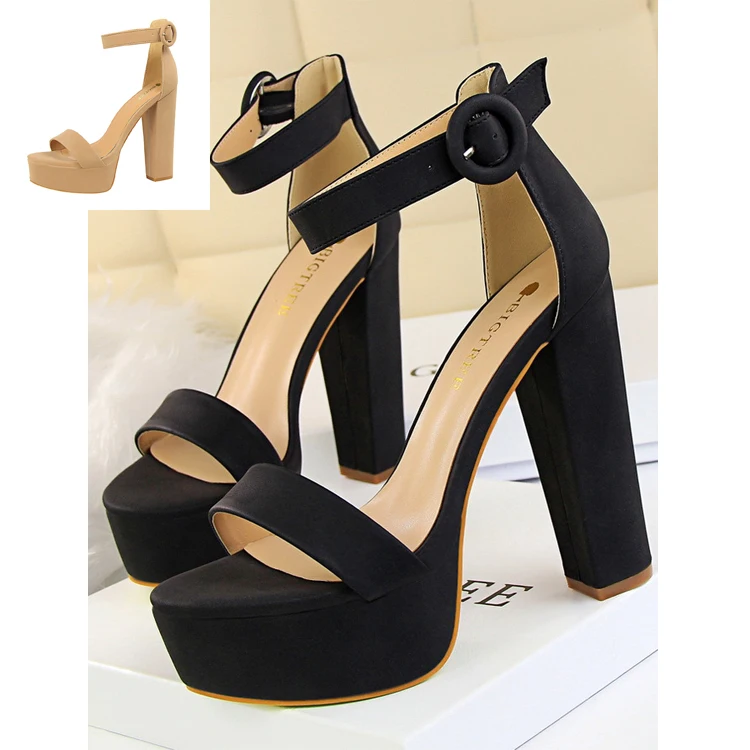 

Free Shipping fashion sexy clear chunky pump block women's sandals female shoes women heels for ladies high heel casual shoe, Requirement