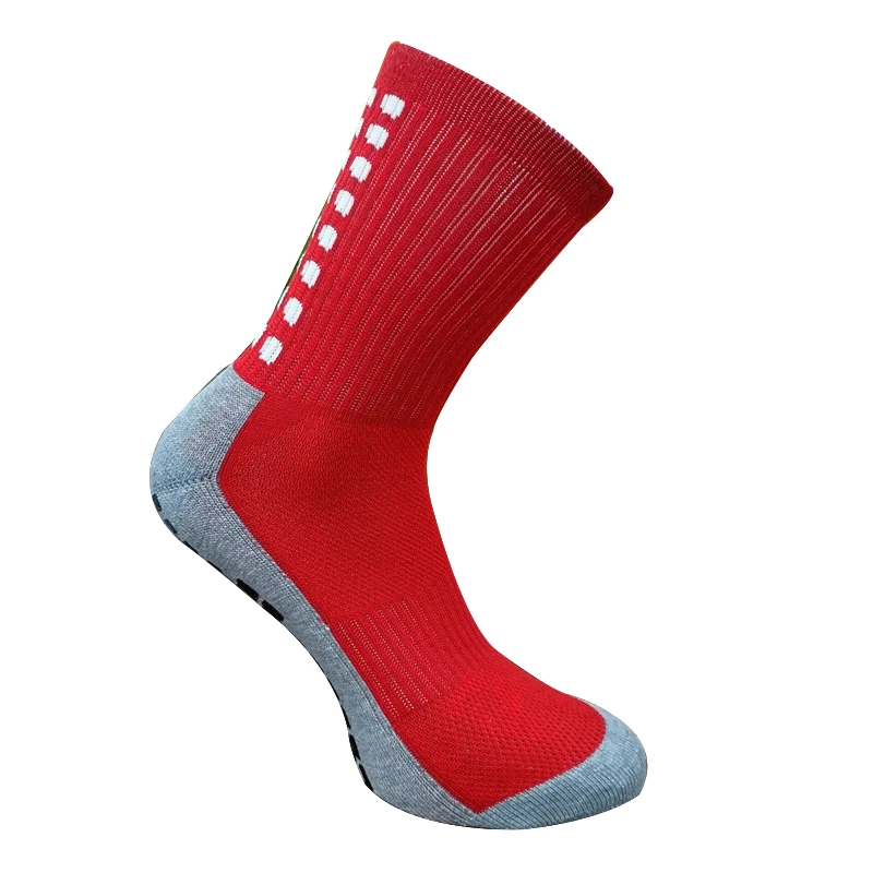 

Wholesale Custom Cube Soccer football Socks Anti Slip Ankle Long Socks custom red socks Factory