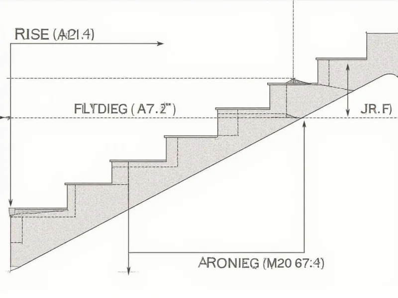DIY stairs stringer layout diagram showing rise and run measurements