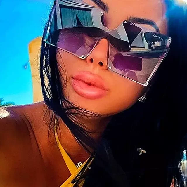 

Oversized Square Sun Glasses New Shades Trendy Women Sunglasses