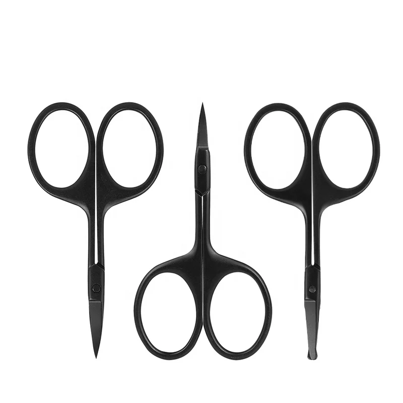 

Eliter Amazon Hot Sell In Stock Black Stainless Steel Professional Scissors Manicure Scissor German Inox Nail Scissors