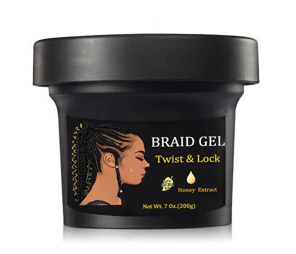 

Private Label Alcohol Free No Flaking as good as shin n jam Extra Hold 4C Hair Styling Twist Loc braid Gel Twist Loc tresse Gel, Transparent & customize