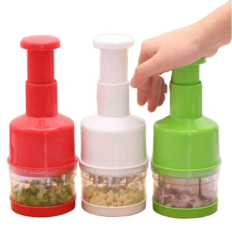 

Stainless steel hand held food chopper pats kitchen multi-function vegetable chopping machine, Green white red gray