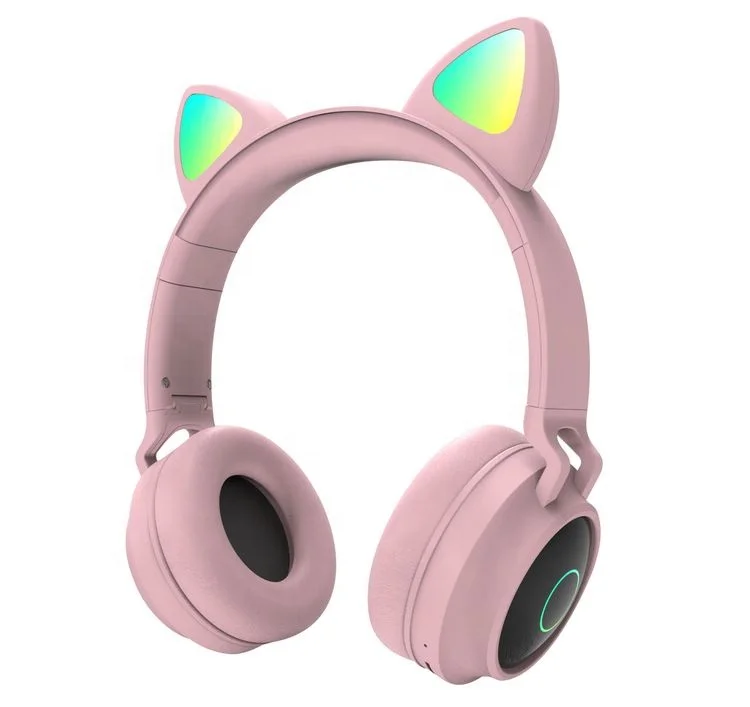 

Factory supply Cute cartoon cat ear headset gaming headset BT Wireless Smart headset