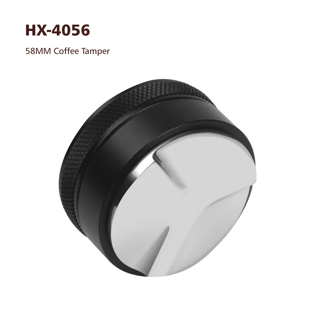 51/53/58mm Black Coffee Distributor Macaron Coffee Leveller 304 Stainless Steel 3 Teeth Heavy Weight Distributor Base
