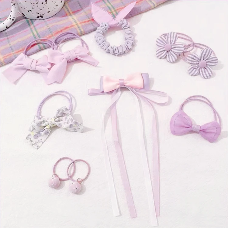 Children's Rubber Band Baby Hair Rope Flower Bow Rubber Cute Ring Ponytail Hair Accessories Elastic Hair