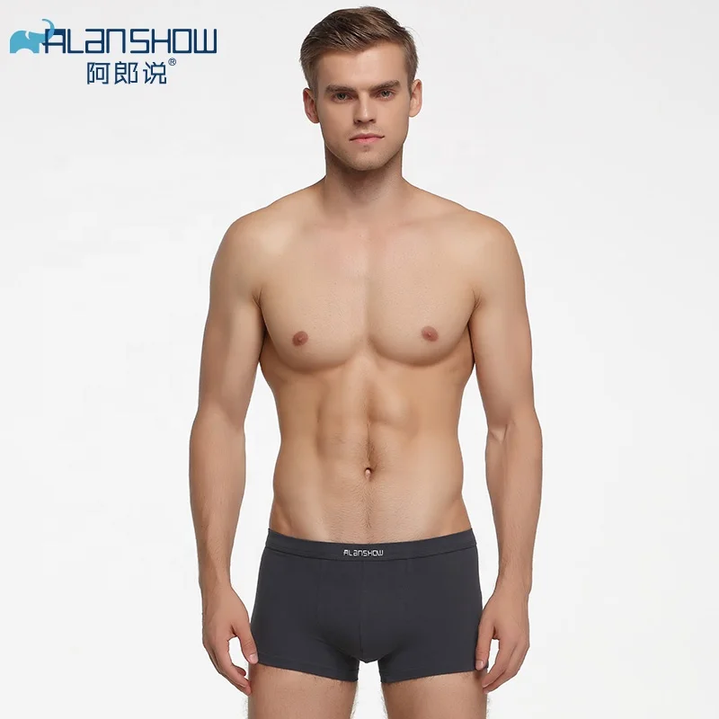 

In Stock China Solid Color Cotton Men Tight Boxers Underwear Boxerbriefs Soft Trunks Comfortable Boxer Briefs
