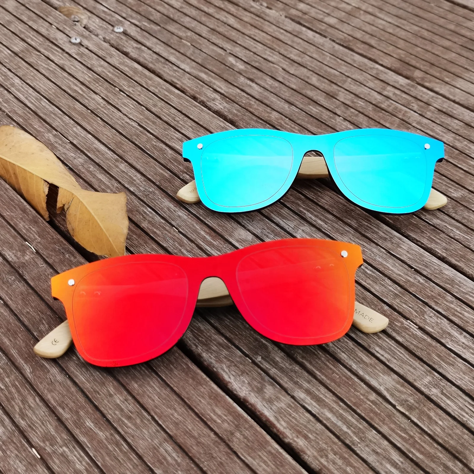 

Fashion bamboo anti-uv lentes de sol hand polished china bamboo sunglasses, Custom colors