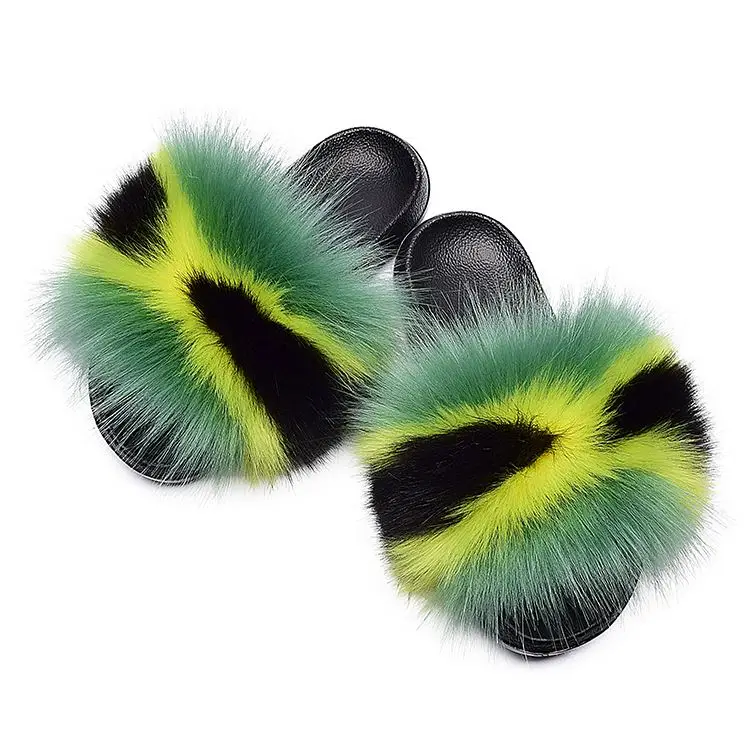 

Hot Sell Indoor fur slides for women infant fur slide