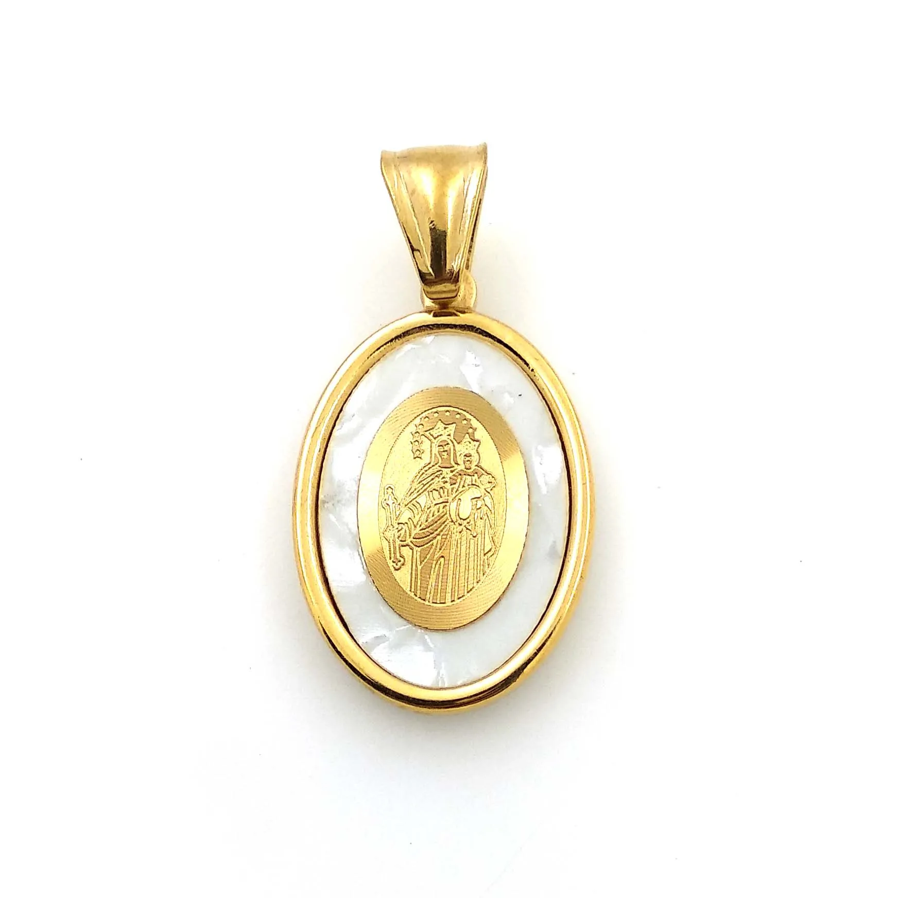 

Stainless Steel Gold Plating St Virgin Our Lady Of Guadalupe Pendant Necklace
