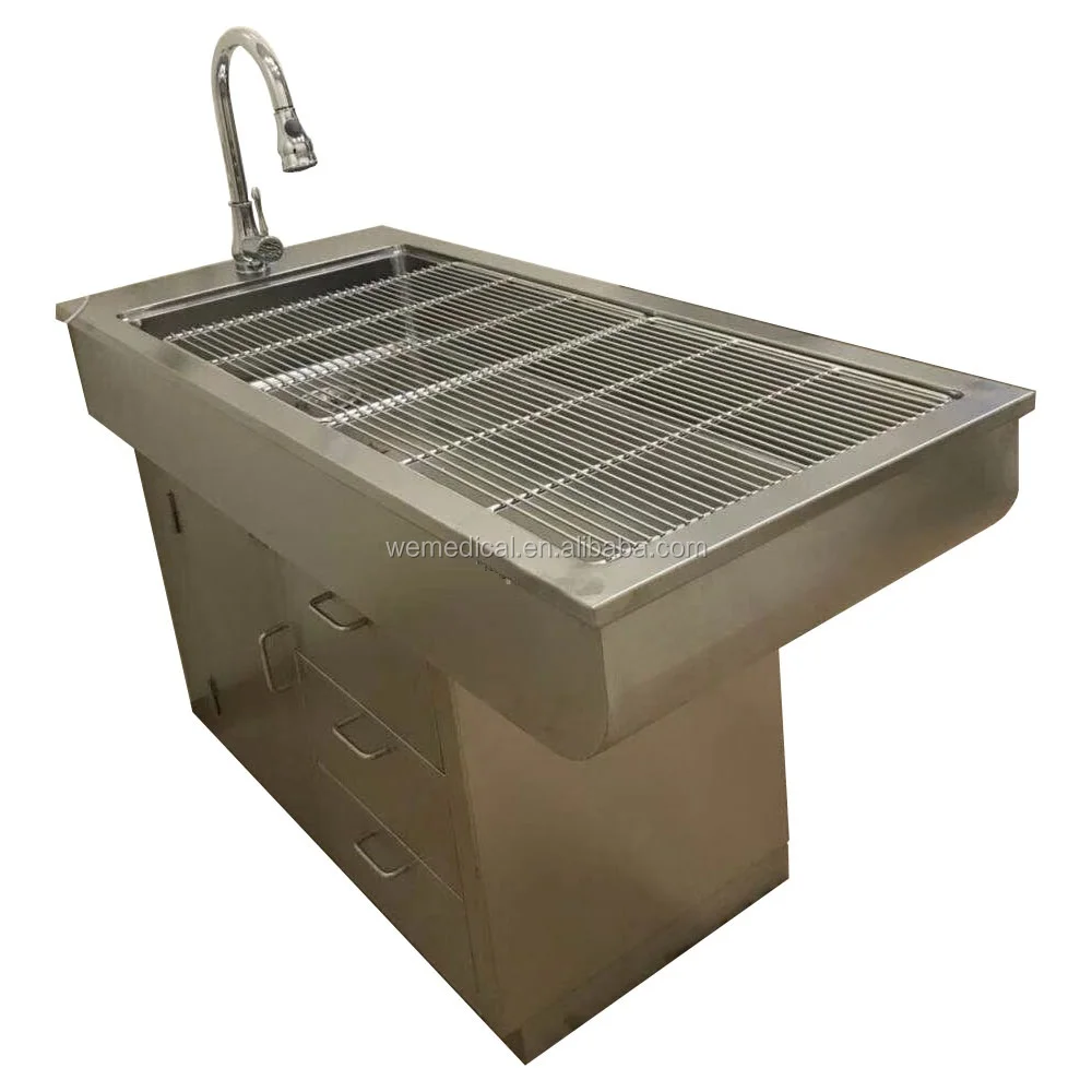 
Animals clinic stainless steel wet table with faucet for dogs surgery 