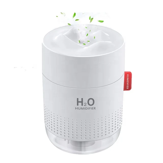 Amazon Hot Sale Mini Humidifier 500ml Big Capacity Snow Mountain Humidifier LED Warm Light Portable Ultrasonic Air Humidifier