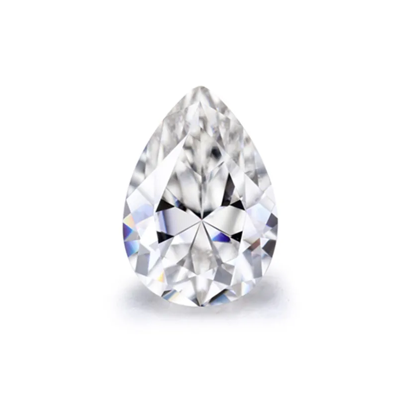Starsgem 3 Carat Moissanite 10*8mm Pear Brilliant Cut Super White Moissanite Diamond