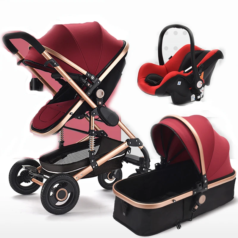 
sale cheap travel system luxury baby stroller 3 in 1 with carrycot and carseat 