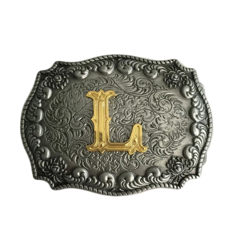 

Wholesale China Supply Antique Plating Metallic Buckle Gold Letter L Metal Craft Open High Quality Costume Belt Buckles
