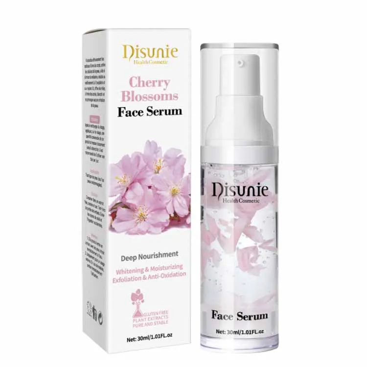 

Skin Care High Quality Whitening Brightening Cherry Blossom Flower Petal Serum, Transparent