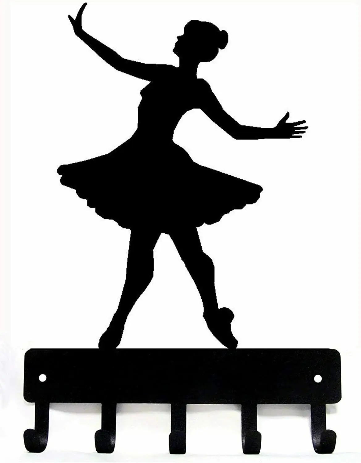 

Yinfa Ballerina Ballet Dance #2 - Key Hooks Holder - 6 Inch Wide Metal Wall Art TY2158