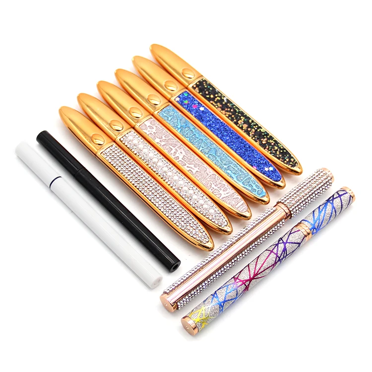 

Magnetic eyelashes eyeliner set logo gold and brown mini liquid waterproof lashglue pen eyeliner with eyeliner glue pen magic