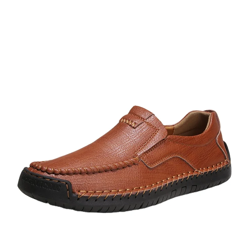 

Comfortable leather casual shoes men large size driving shoes, 3color