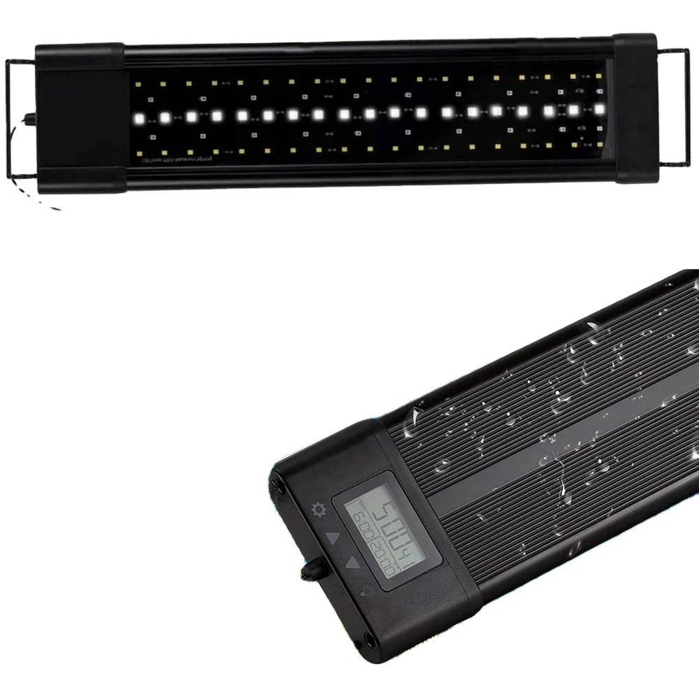 

46-54 Inches IP68 Dimmable Fish Tank Light Eco RGB Full Spectrum 68W Custom Programmable Timer Aquarium Led Light for Freshwater