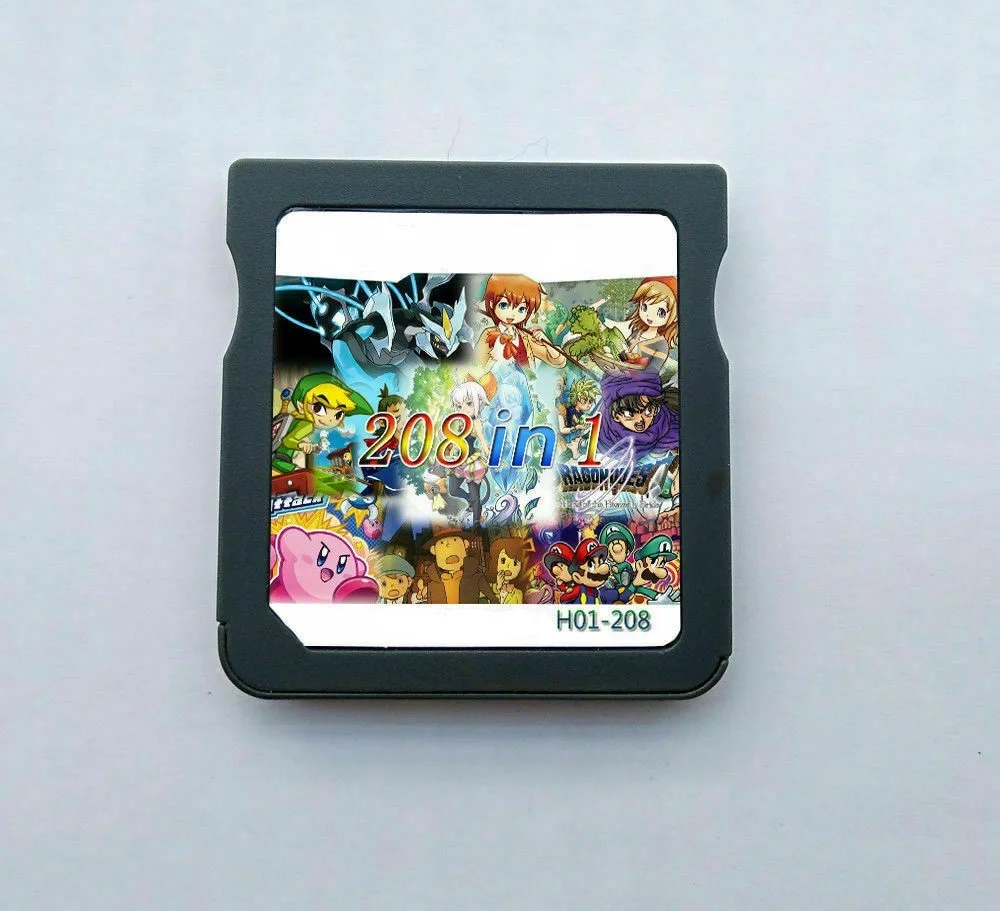 208 In 1 Games Cartridge Multicart Console Card For Nintendo Ds Nds