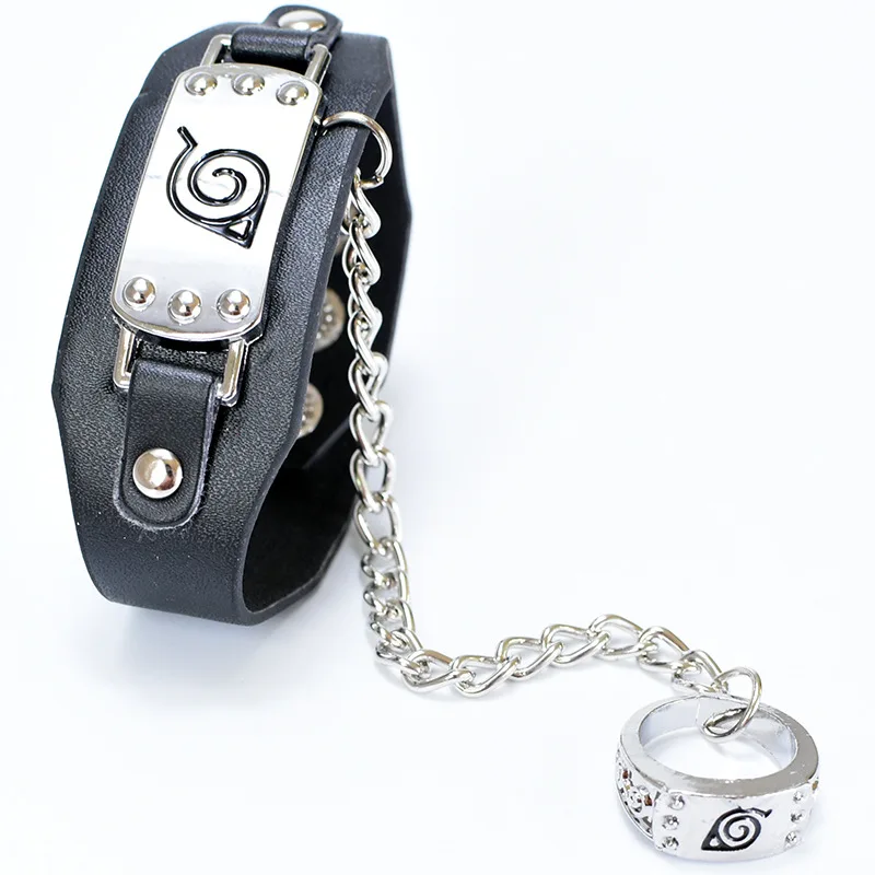 

Anime Product Naruto Attacks On Titan One Piece Leather Ring Bracelet