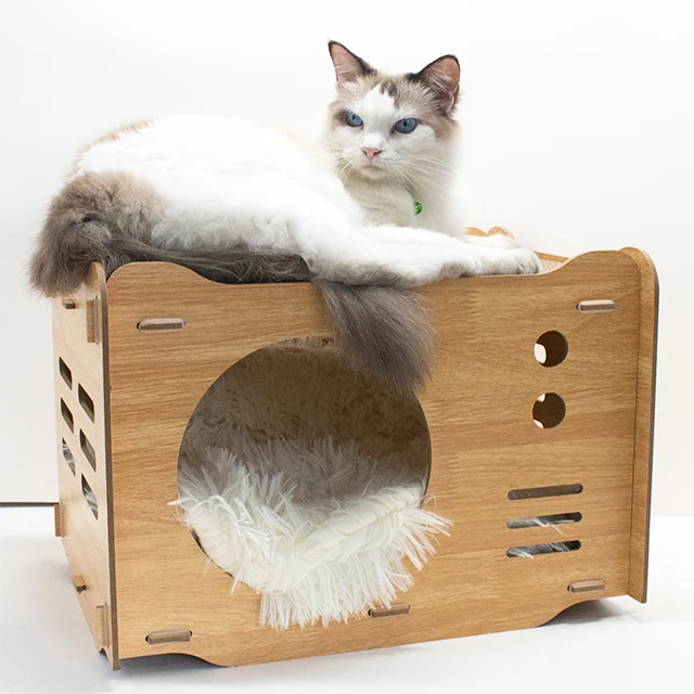 

Pets Paper Houses Cardboard Luxury Furniture Scratcher Carton Accessories Cages Room Corrugated Scratching Beds for Home Cats