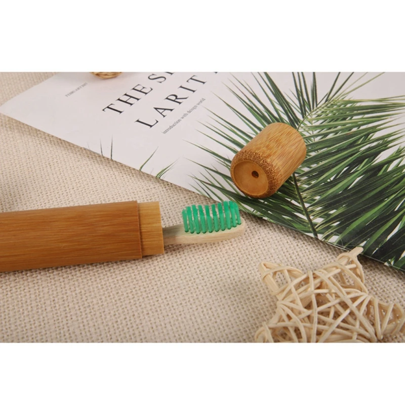 
Customized Eco-friendly Biodegradable Nature Bamboo Toothbrush Tube 