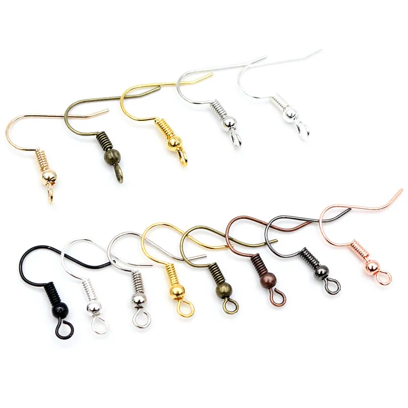 

100pcs/lot  DIY Earring Findings Earrings Clasps Hooks Fittings DIY Jewelry Making Accessories Iron Hook Earwire Jewelry, Multi-colors