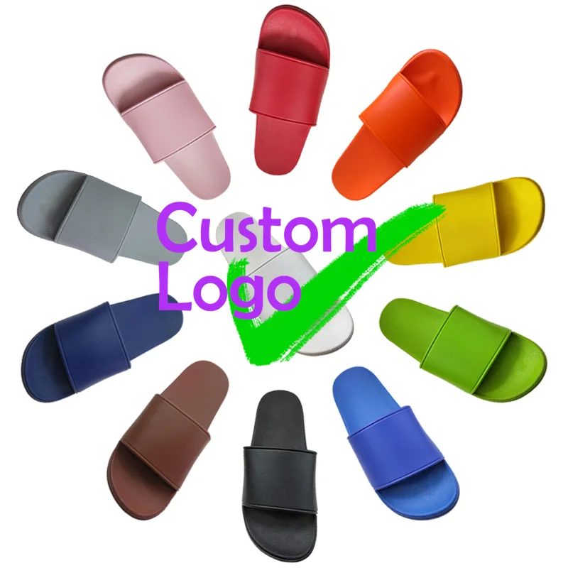 

Jieyang Pvc Slipper Mens Slippers Rubber Flat Women Cheap Slide Back Slip And For Adult Giant Colorant Match Custom Logo Slides