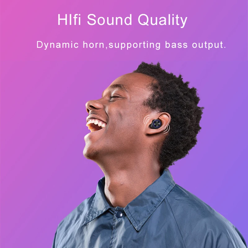LED HD Display Wireless Earbud TW80 TWS Stereo Headphone in-Ear Built-in Mic Headset Premium Deep Bass Sound Sport Earphone - ANKUX.COM