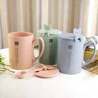 

new products 2020 Wholesale Green Colour Biodegradable Wheat Straw Cup coffee cup