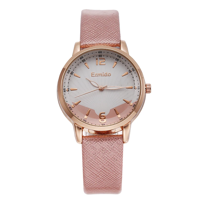 

Casual Luxury Ladies Watch Dial Women Bracelet alloy Leather Wristwatches wholesale Women wristwatch, As picture