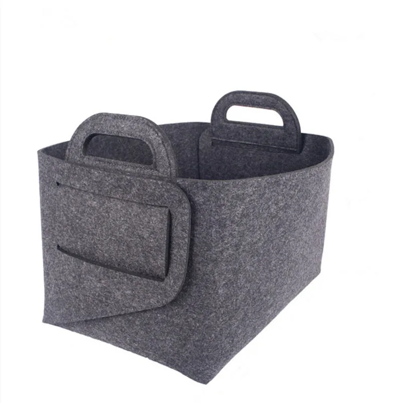 

Large Foldable Felt Bag Dirty Clothes Toys Books Desktop Sundries Wardrobe Storage Basket