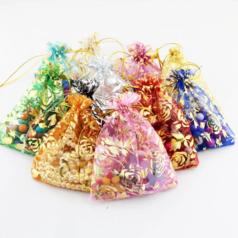 Customizable Logo Organza Jewelry Pouch Recyclable Organza Bag for Gifts and Accessories