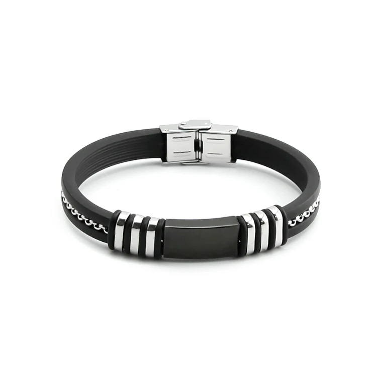 

Wholesale custom leather bracelet men magnet bangle