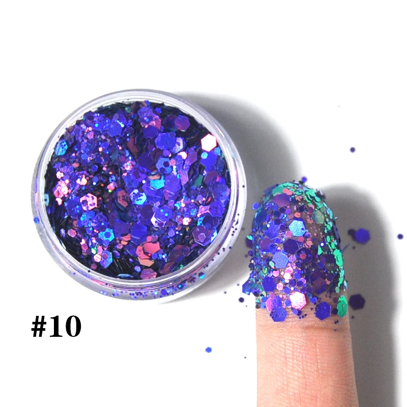 

Bright-coloured Glitter Eyeshadow Cream Sequins Vegan High Pigment Eyeshadow Powder Mineral Chameleon Chunky Glitter Eyeshadow