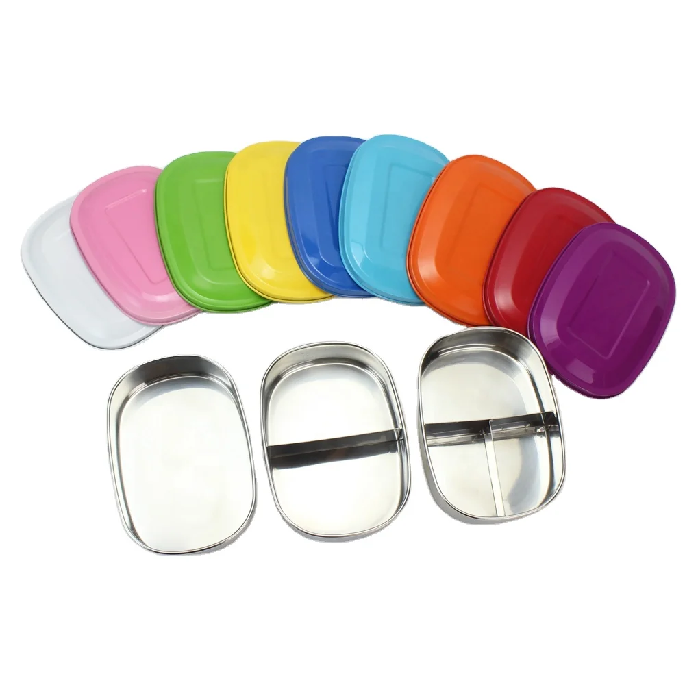 

Stainless steel multicolor children's lunchbox bento bread box