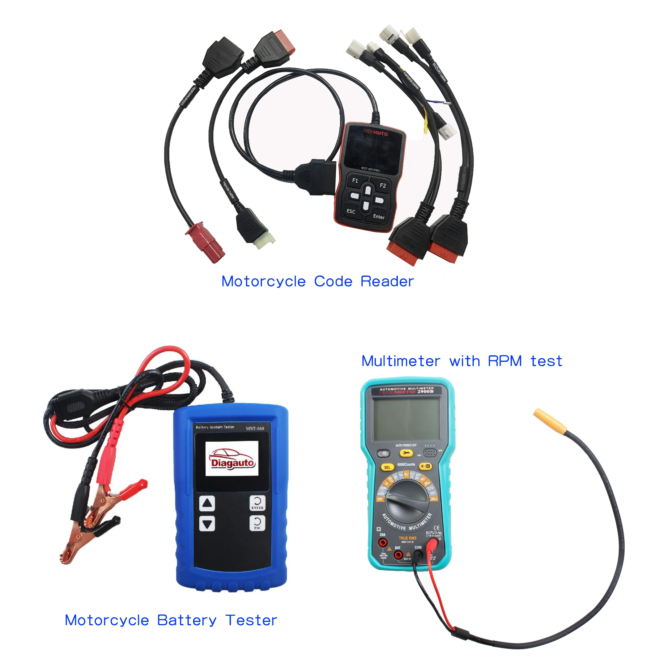 

Motorbike Scanner+Motorbike Battery Tester+Motorbike Multimeter