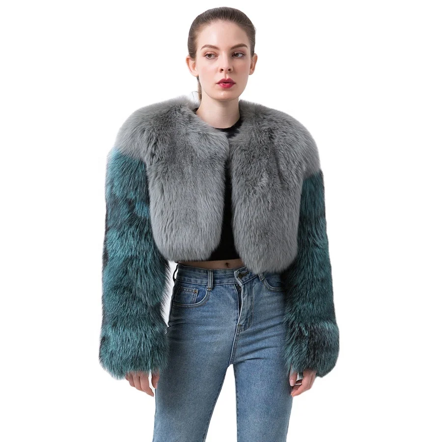 

QIUCHEN- QC20060 new arrival customized plus size colour women winter real fox fur short oversize coat