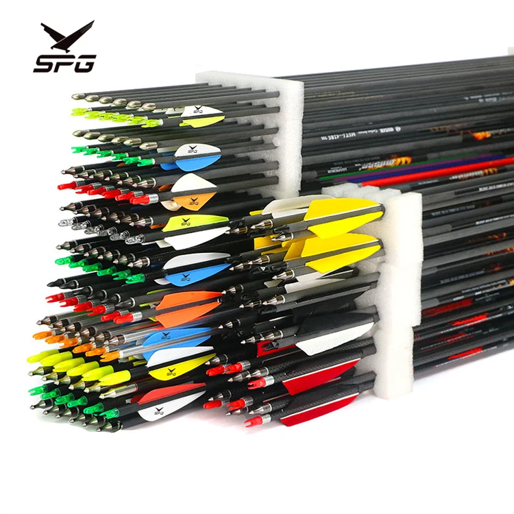 

SPG Professional Customized 800 Spines Archery Arrow Hunting Fiberglass Carbon Fiber Carbon Arrows for Archery