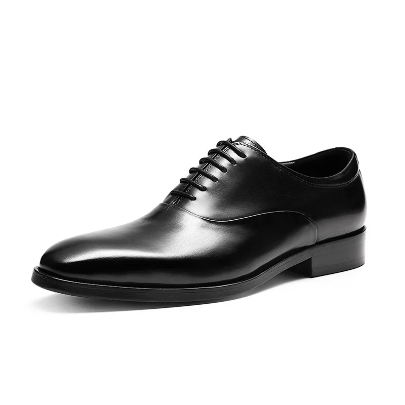 

Wholesale Pure Latest Genuine Leather Wedding Height Increasing Elevator Dress Shoes For Men