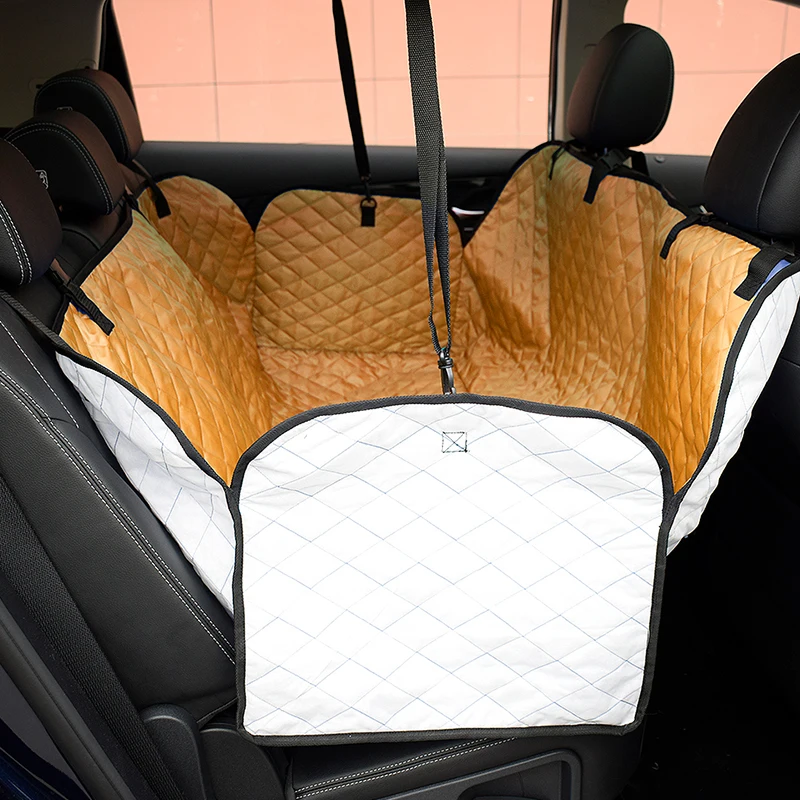 

Durable champagne car pet hammock back seat cover waterproof dirt-proof scratch-resistant for dog